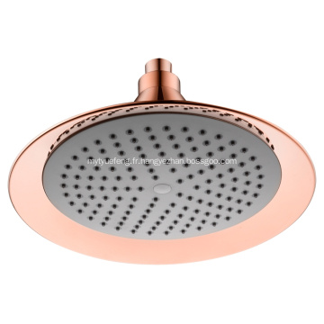 Douche de pluie ronde en or rose